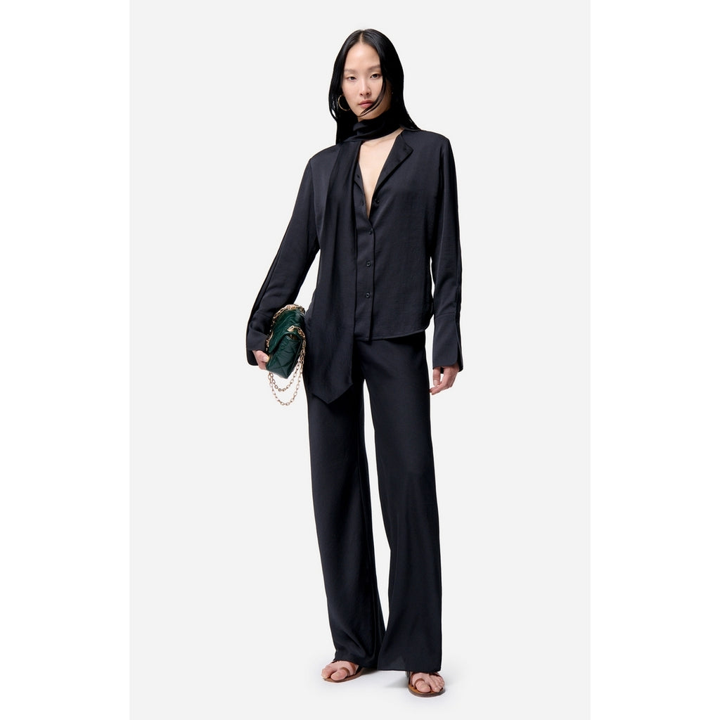 Long-Sleeved Filipina Shirt - Black