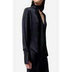 Long-Sleeved Filipina Shirt - Black