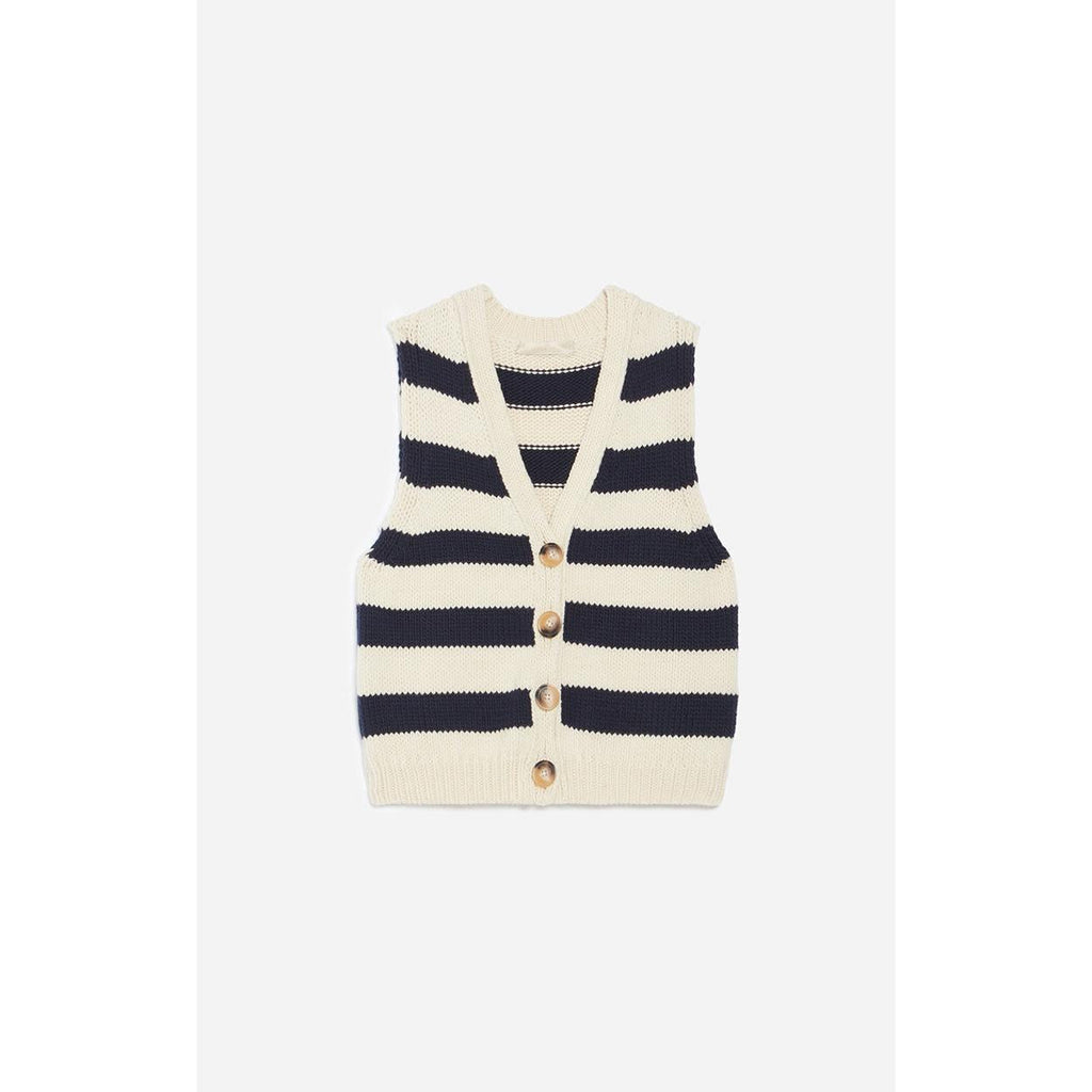 Gilet Dounya - Ecru & Marine