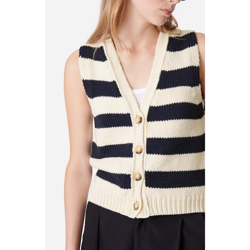 Gilet Dounya - Ecru & Marine