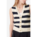 Gilet Dounya - Ecru & Marine