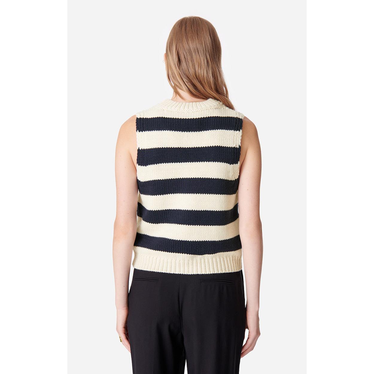 Gilet Dounya - Ecru & Marine