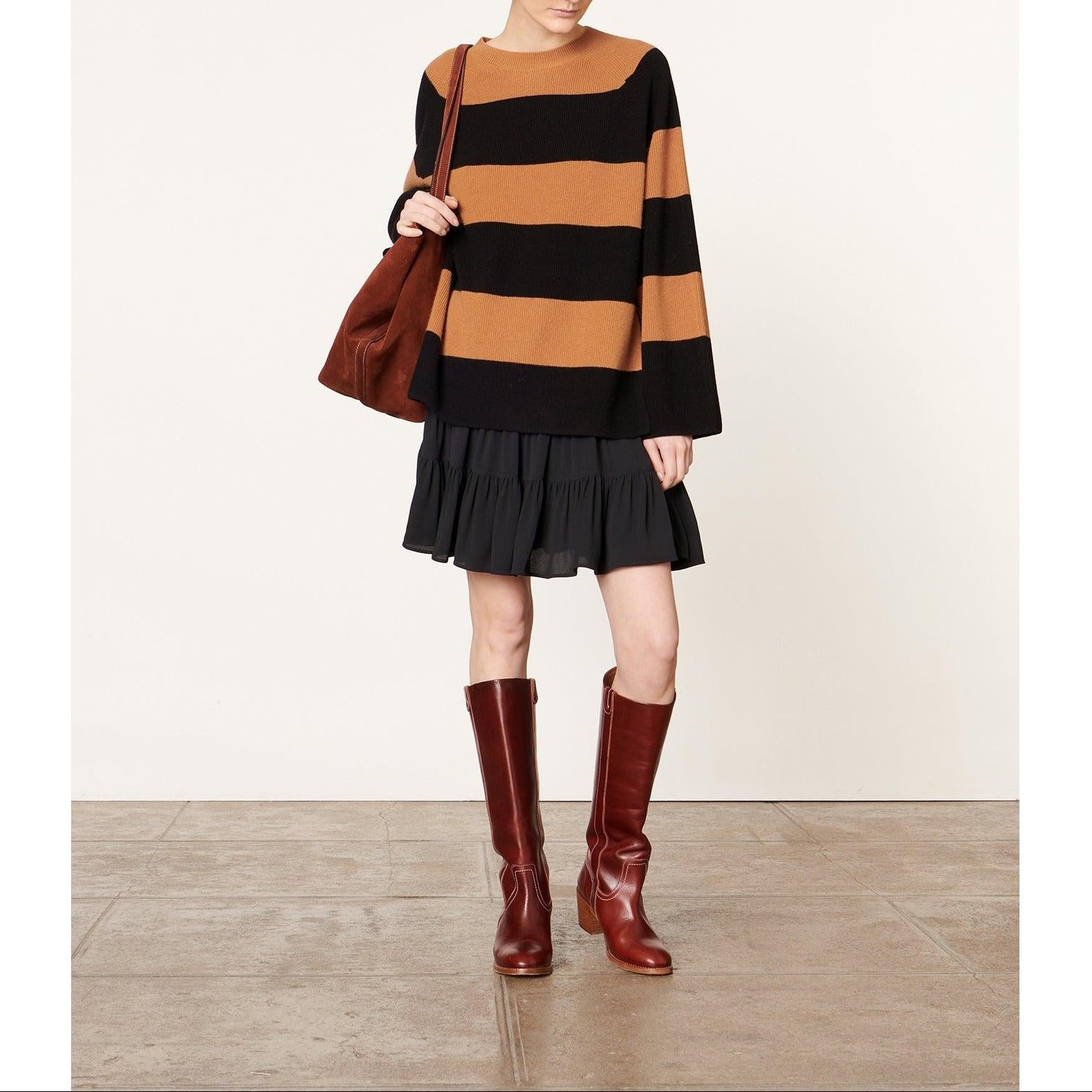 Dania Jumper - Cinnamon & Black