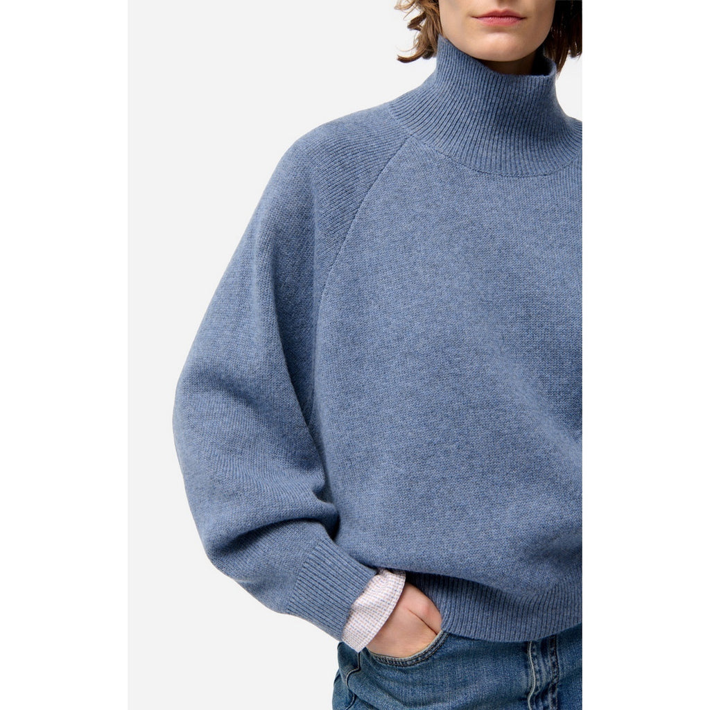 Pull Col Montant Frene - Denim