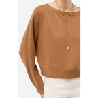 Pull Col Rond Divina - Camel