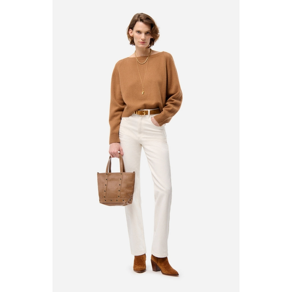 Pull Col Rond Divina - Camel