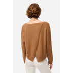 Pull Col Rond Divina - Camel