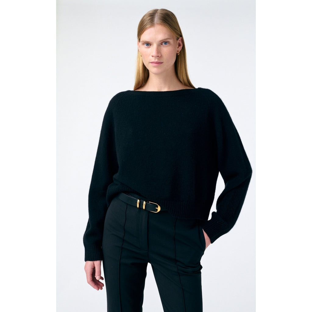 Pull Col Rond Divina - Noir