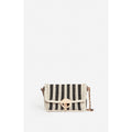 Small Moon Bag in Braided Leather - Black & White