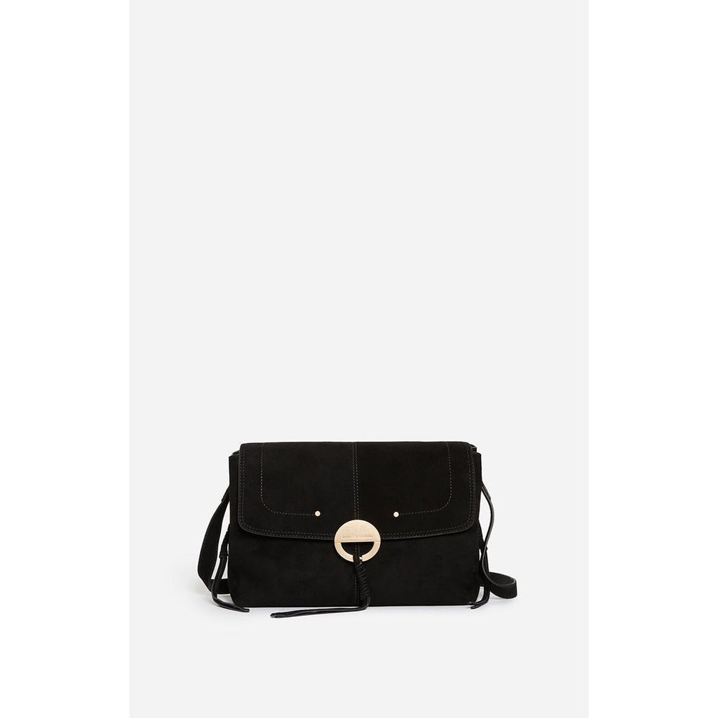 Grand Sac Othilia En Cuir Velours - Noir
