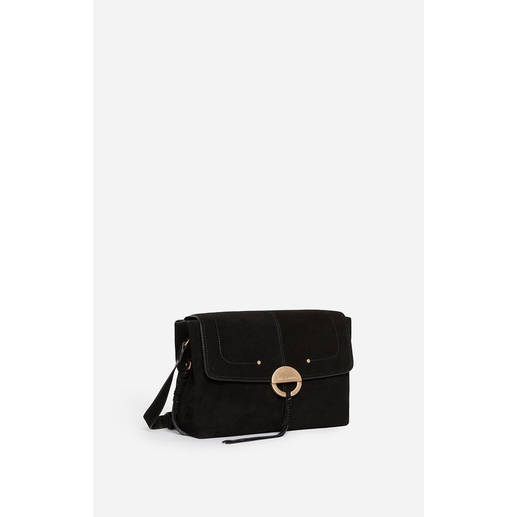 Grand Sac Othilia En Cuir Velours - Noir