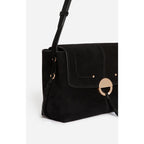 Grand Sac Othilia En Cuir Velours - Noir