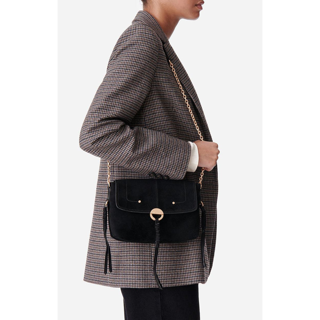 Petit Sac Othilia En Cuir Velours - Noir