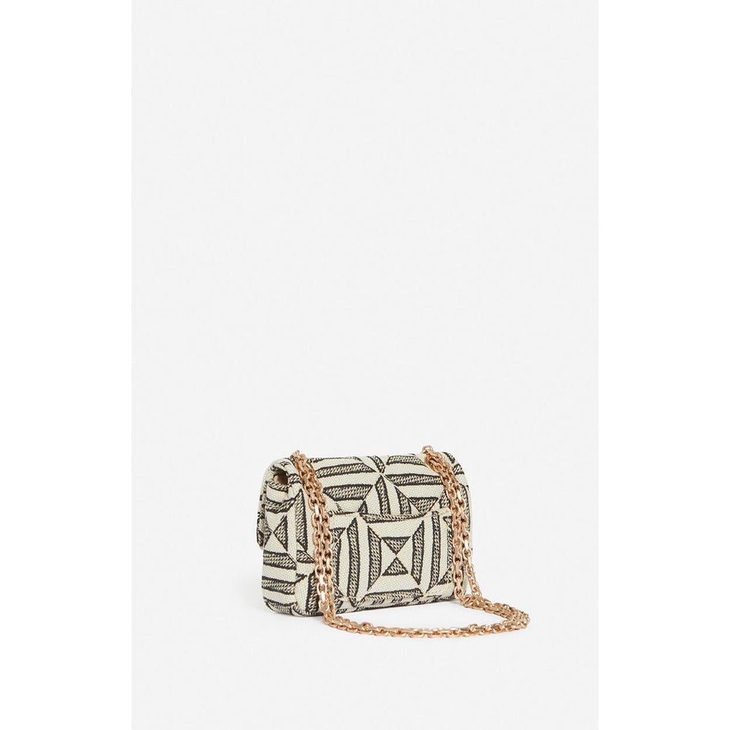 Small Moon Bag in Mixed Cotton - Black