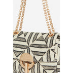 Small Moon Bag in Mixed Cotton - Black