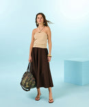 Top sin mangas con lazo - Amarillo arena - Mujer