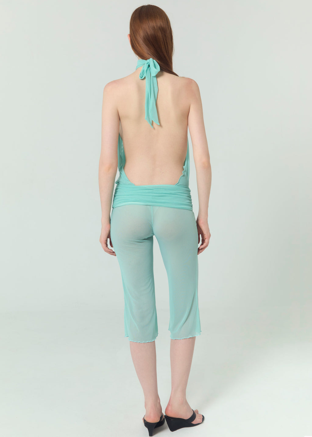 Capri Pantalon Résille - Aqua