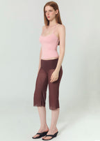 Capri Pantalon Résille - Marron