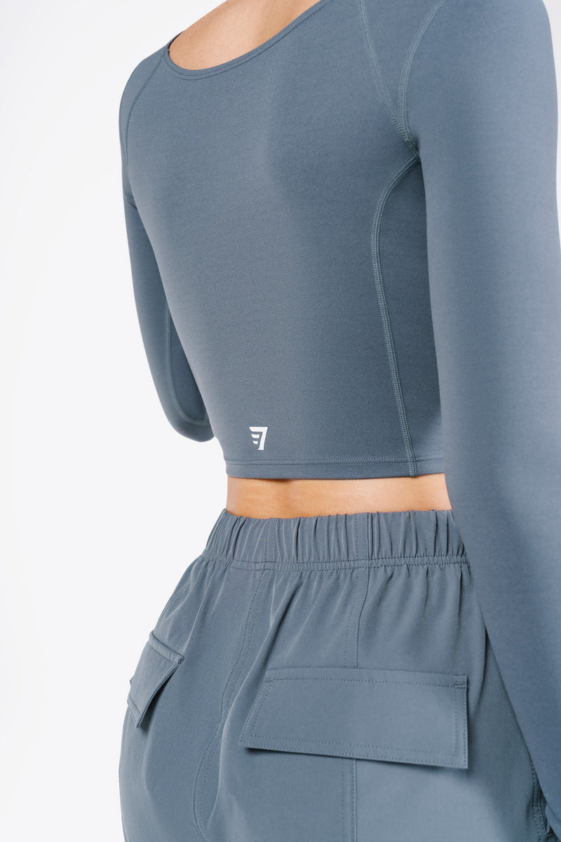 Top Square Manches Longues - Blue Fog