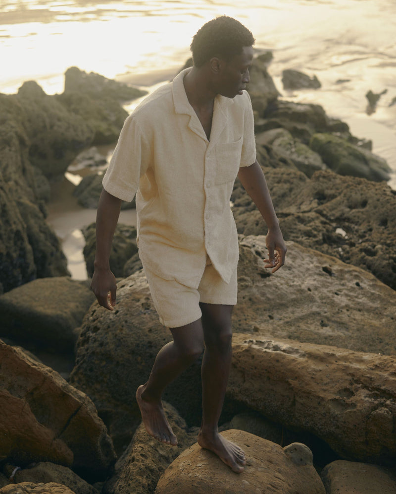 Chemise Éponge Coton Bio - Beige - Homme