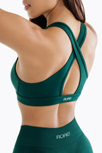 Zip Tech Sports Bra - Deep Mist