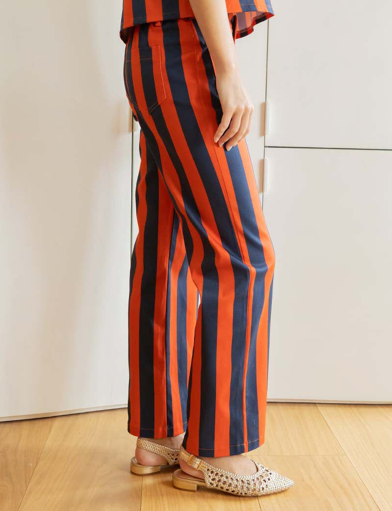 Jeans A Righe Blu Navy & Arancione Aldo