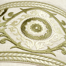 Coussin - Sky Cocoon - Lin Naturel - Suzani Vert Sauge