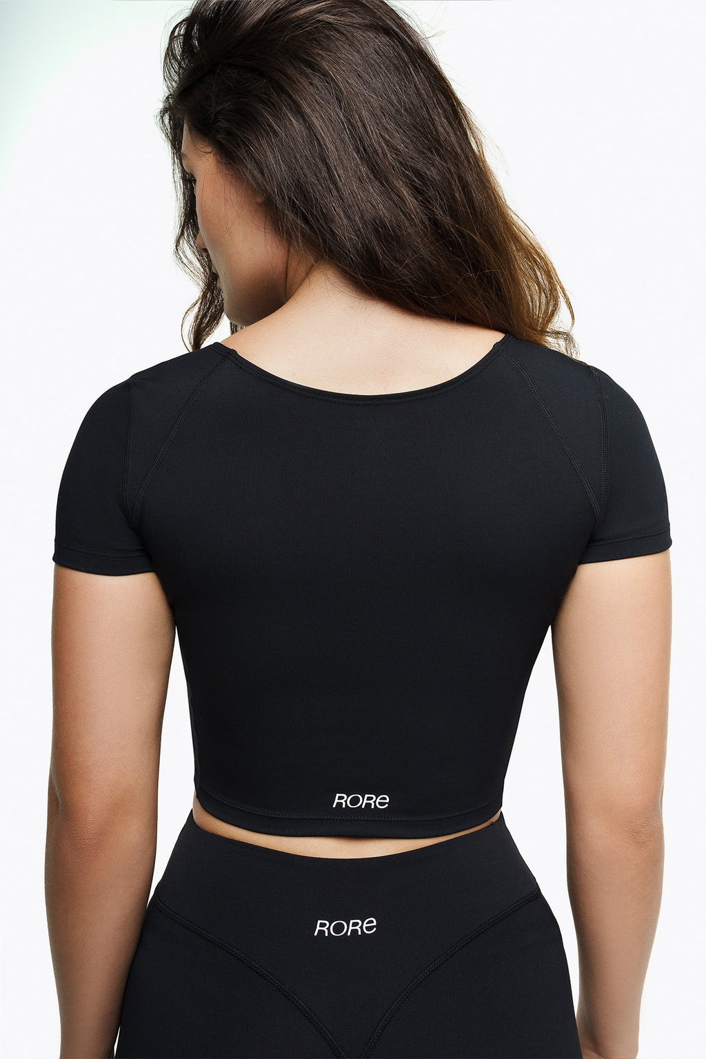 Top Square a Maniche Corte - Black