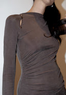 Robe Longue Antonia - Chestnut