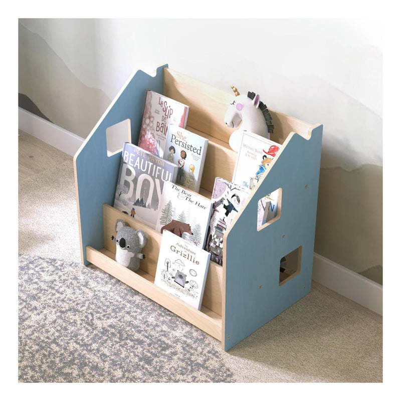 Bibliothèque Enfant – Bleu Clair & Rose