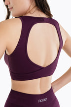 Reggiseno sportivo Crossed Back - Dark Berry