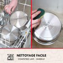 Set of 3 "Professional" Stainless Steel Saucepans