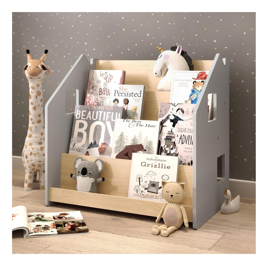 Bibliothèque Enfant – Blanc & Gris
