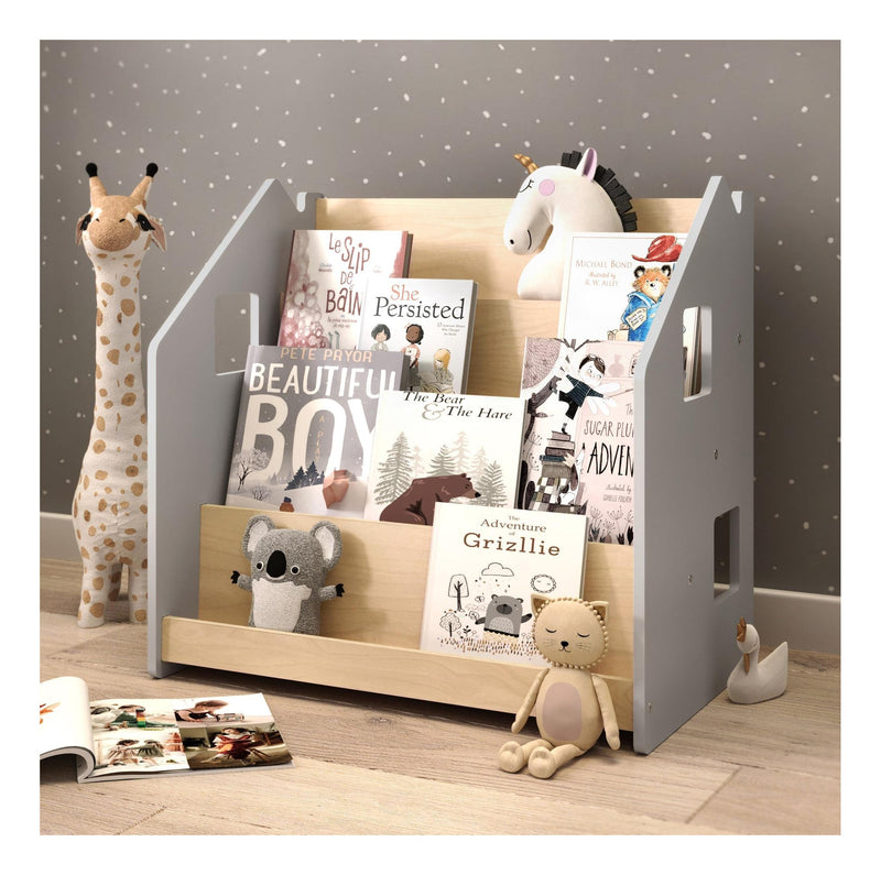 Bibliothèque Enfant – Blanc & Gris
