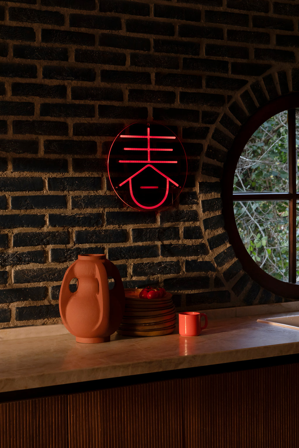 Sya Printemps - Neon Wall Lamp - Acrylic - Red/Orange