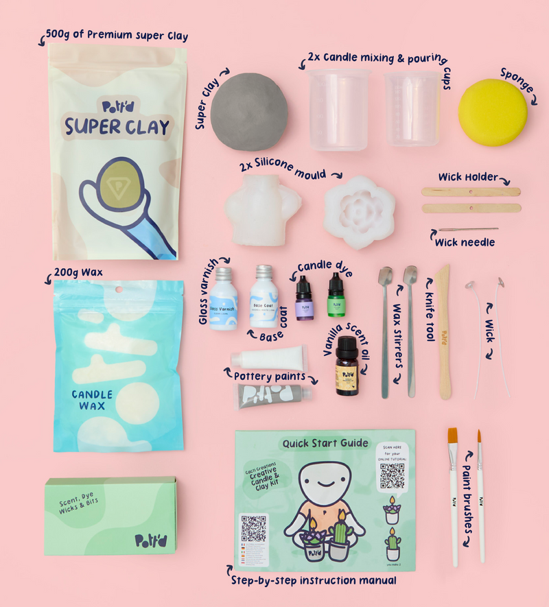 Creative Candle & Clay Kit - Cacti Creations