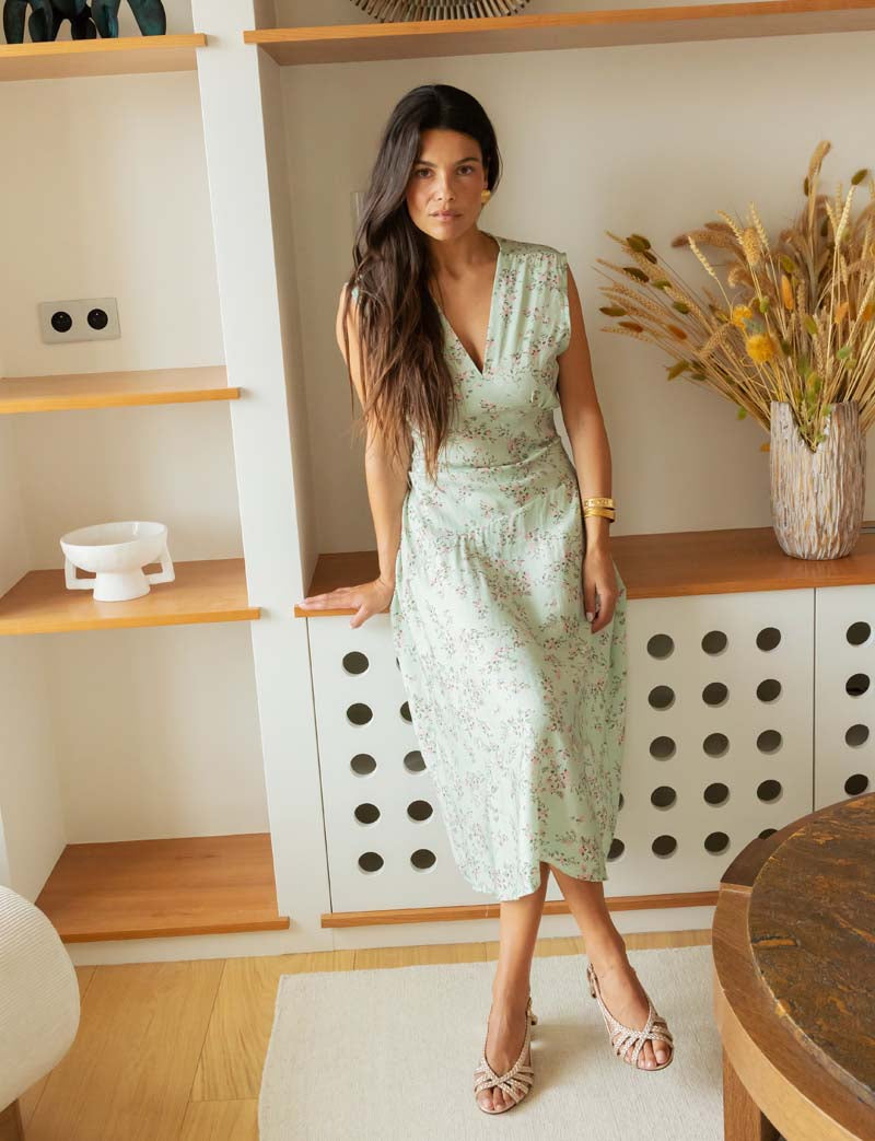 Robe Opale Fleurie Novy