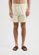 Shorts flameados lisos - Blanco roto