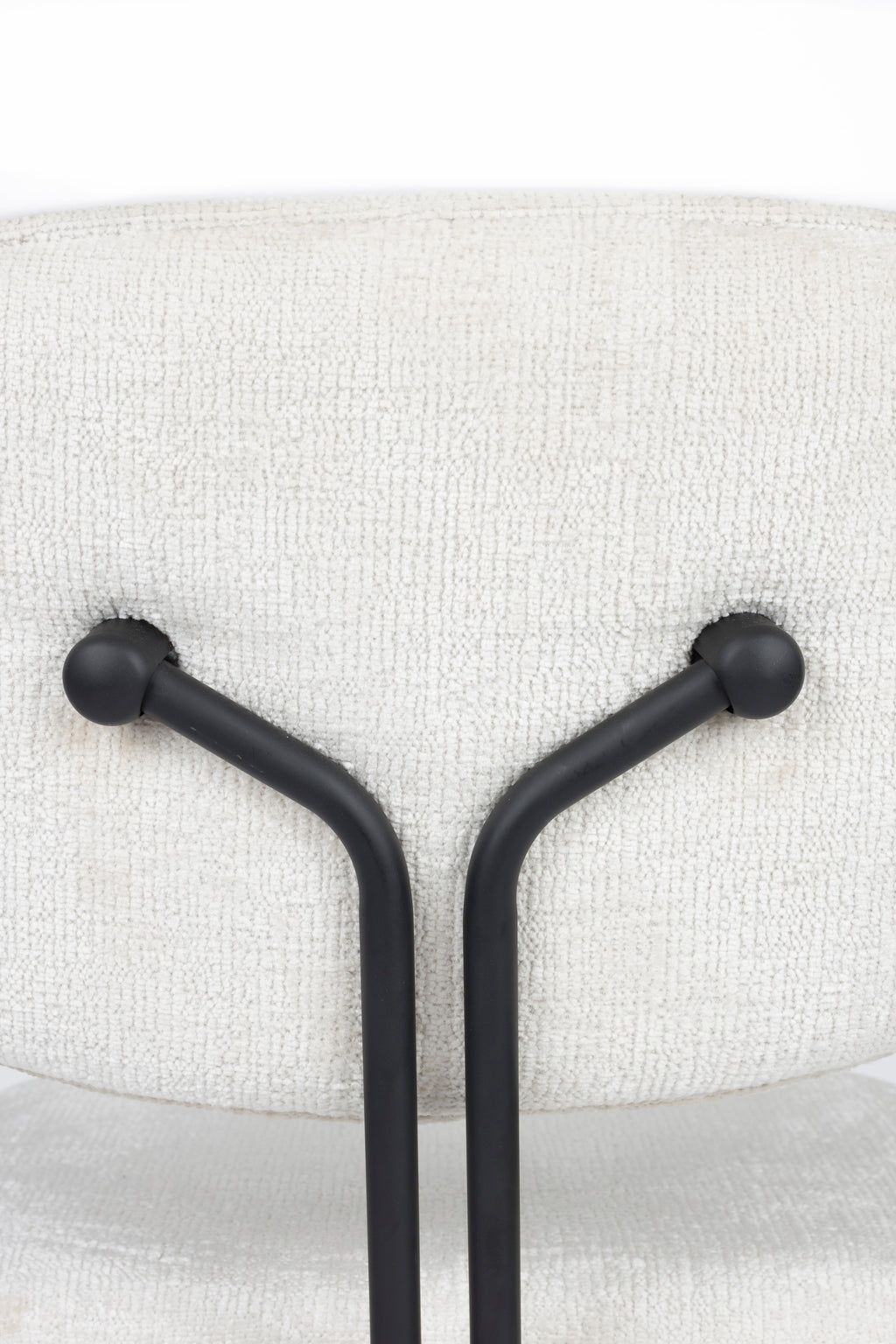Button - Dining Chair - Polyester - Off White/Beige