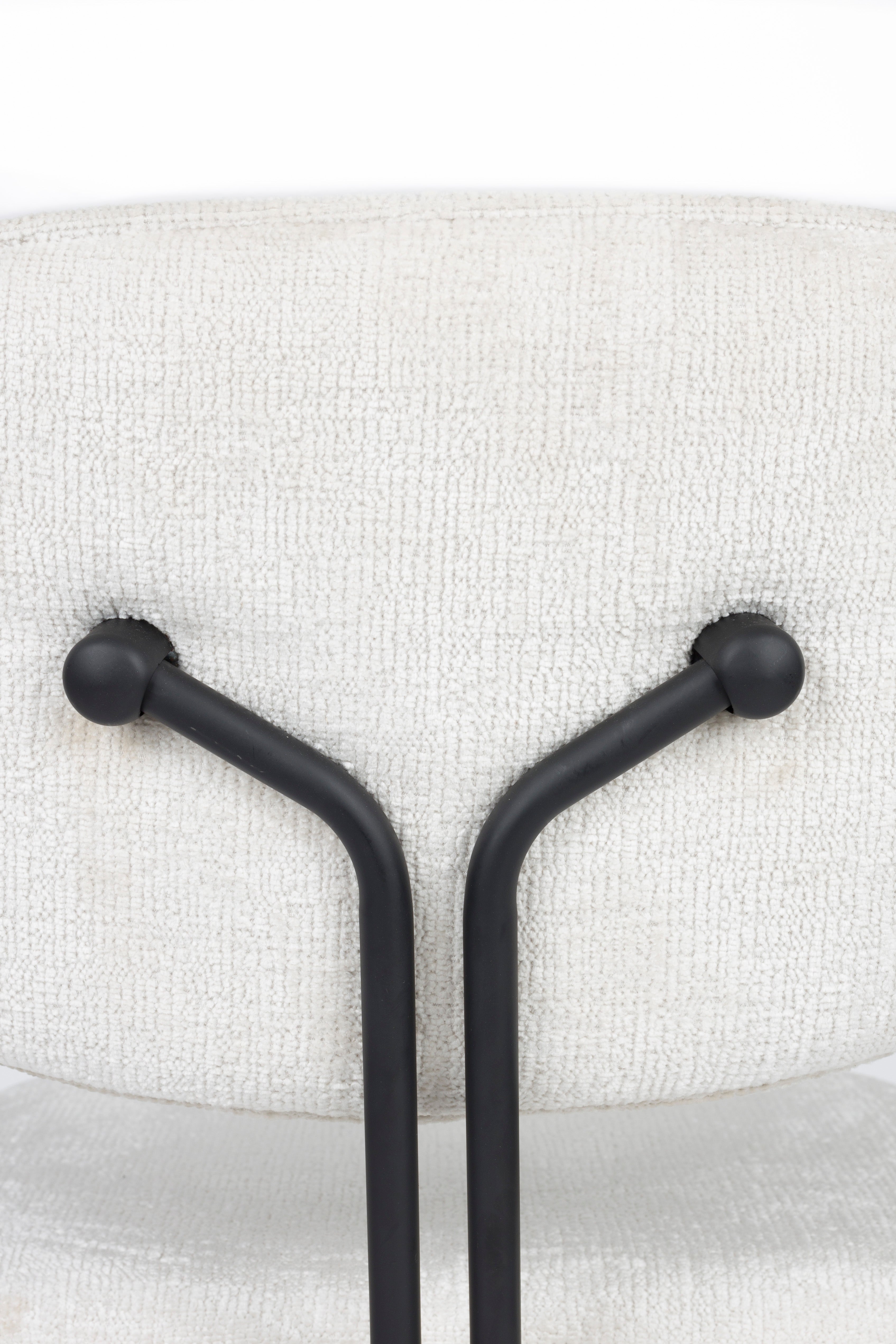 Button - Dining Chair - Polyester - Off White/Beige