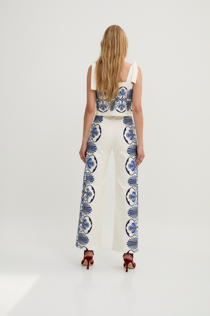 Pantalon Positano Coton Écru