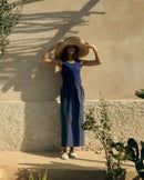 Jupe Longue Coton Bio - Marine - Femme