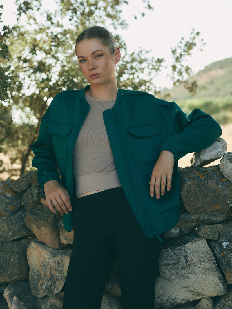 Chaqueta Graft verde oscuro - Mujer