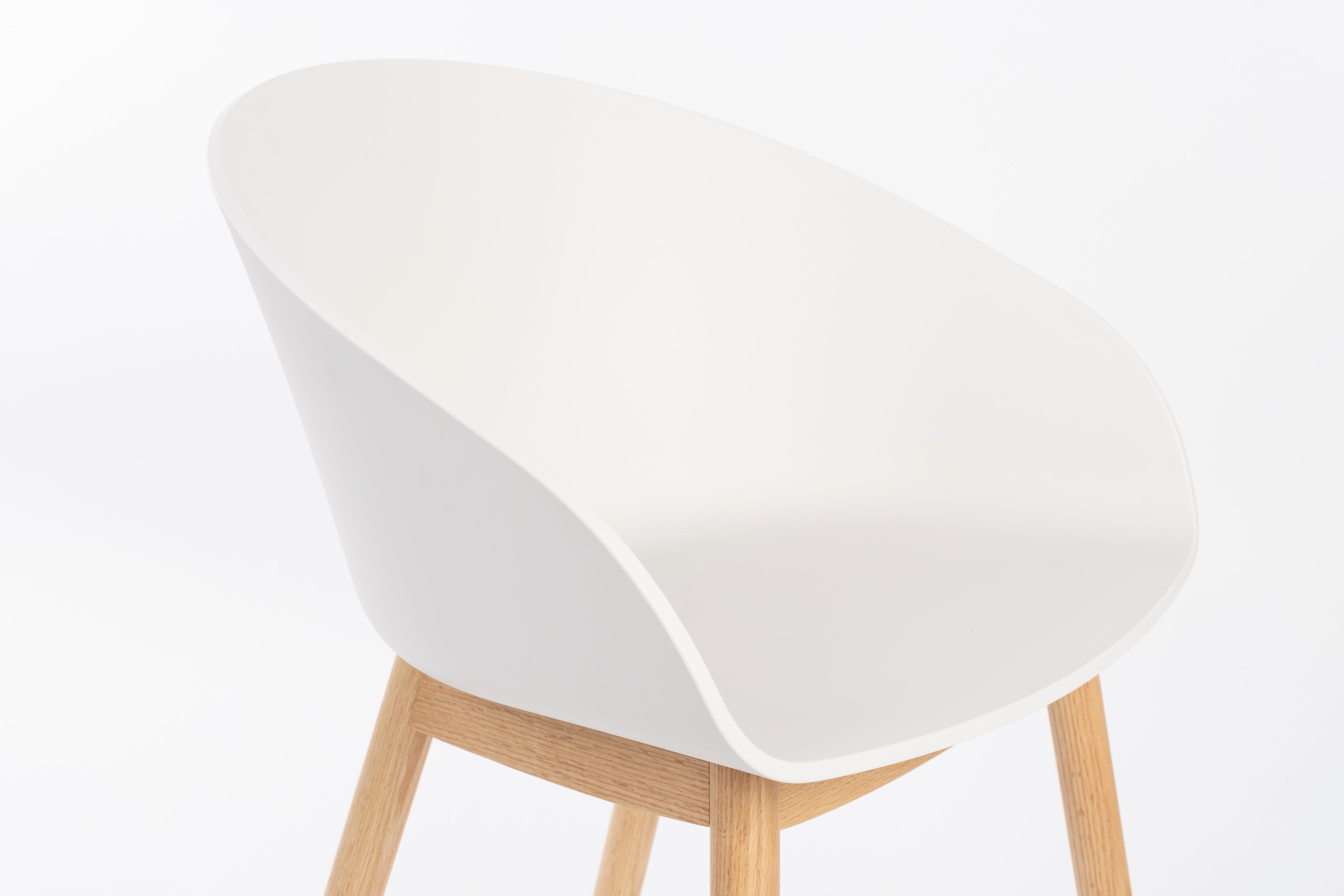 Void - Fauteuil De Salle À Manger - Plastique polypropylène - Chêne Blanc Lait