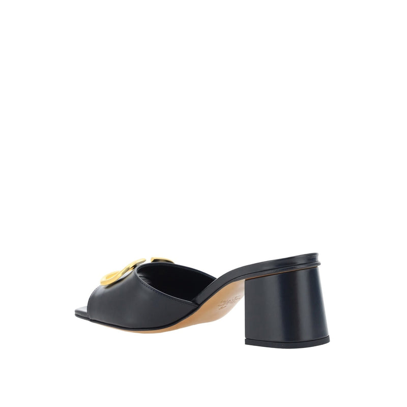 Sandales - Valentino Garavani Vlogo Leather - Black