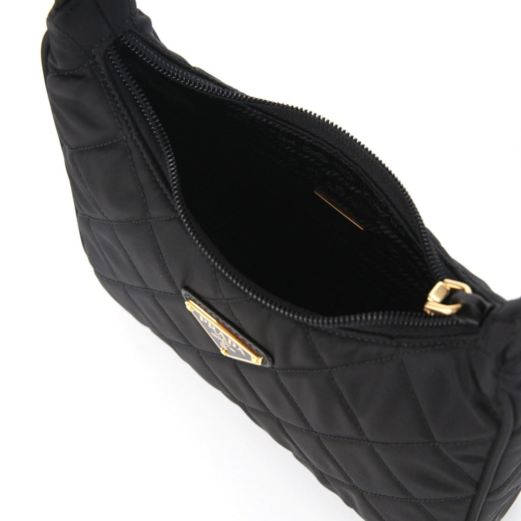 Prada - Bolso bandolera acolchado de Re-Nylon - Mujeres - Negro