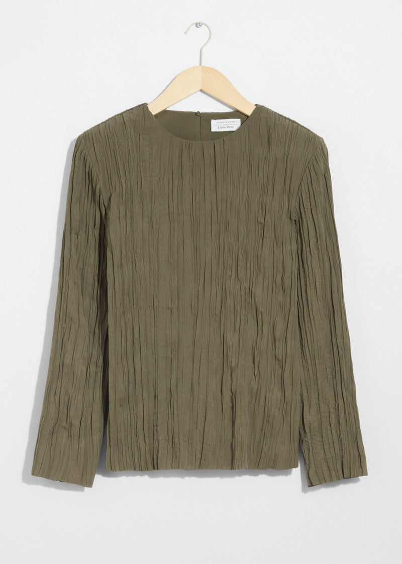 Top St Vanda Crincle Top - Khaki - Women