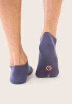 Pack of 7 Cotton Trainer Socks - Black White Steel