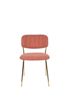 Jolien - Dining Room Chair - Fabric - Gold/Pink