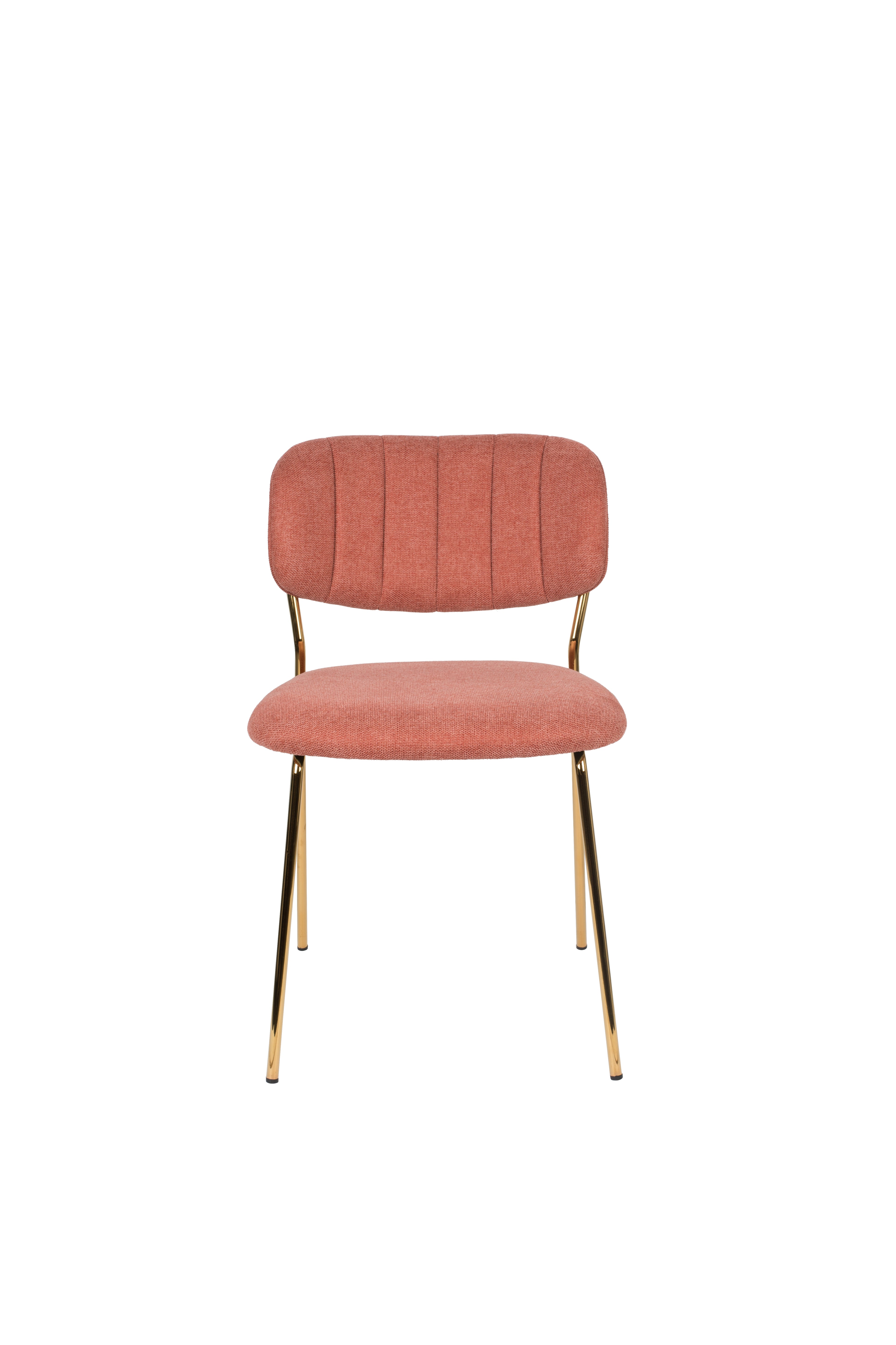 Jolien - Dining Room Chair - Fabric - Gold/Pink